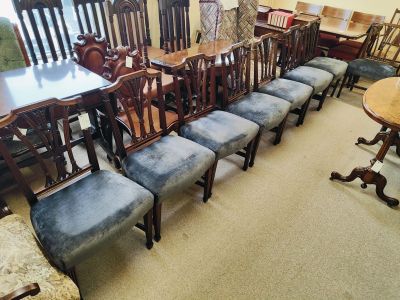 Set of eight georgian chairs