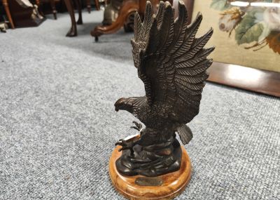 Bronze eagle on plinth