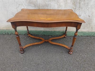 Burr-walnut low table