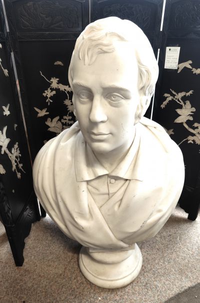 Marble bust of robert burns