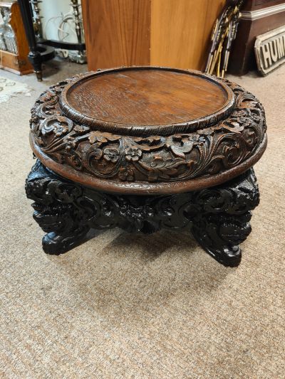 Large carved chinese wooden stand