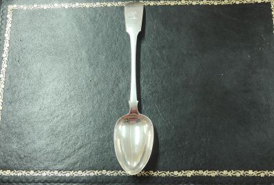 Irish silver serving spoon