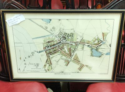Linen hall re-print map - ground plan of belfast 1685