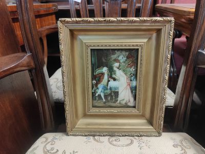 Crystoleum painting in gilt frame