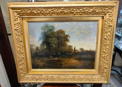 19th century gilt framed oil painting