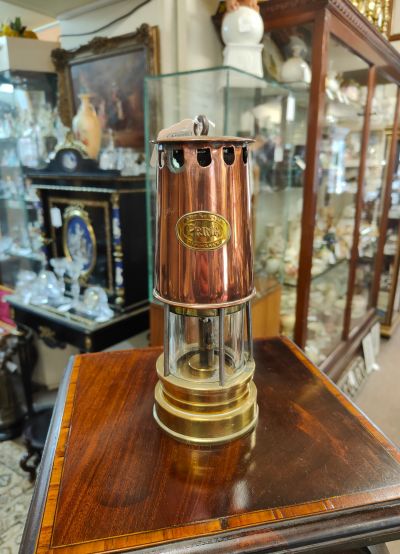 Brass & copper miners lamp