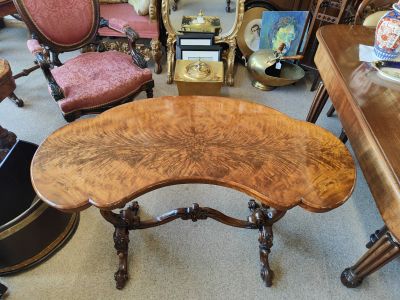 Victorian burr-walnut side table