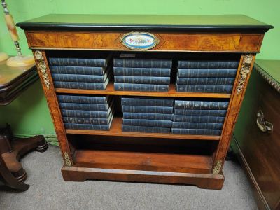 Victorian walnut floor bookcase