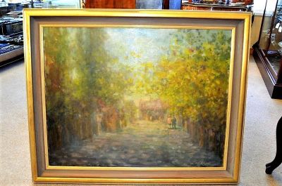 Framed oil on canvas