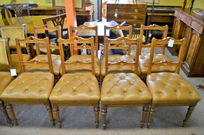Set of eight dining chairs