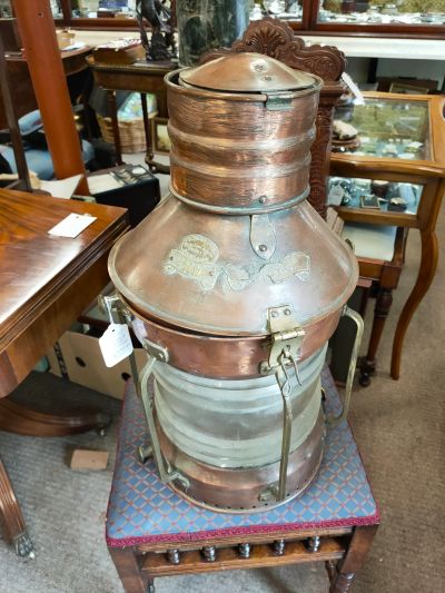 Antique copper & brass ships lantern