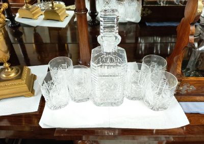 Waterford decanter & six glasses
