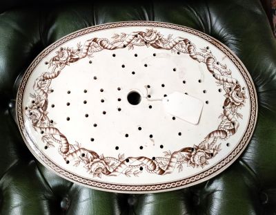 Victorian porcelain strainer