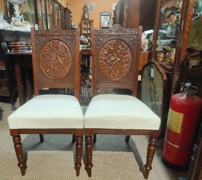 Victorian mahogany pair of chairs