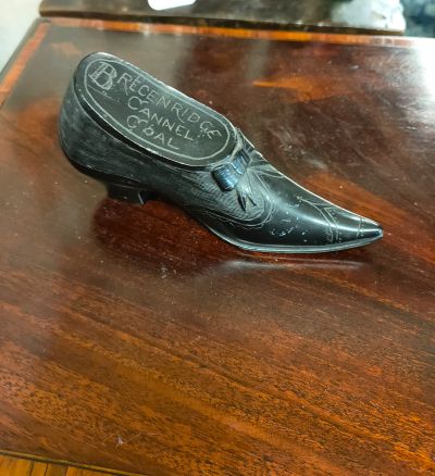 19th century carved oak shoe