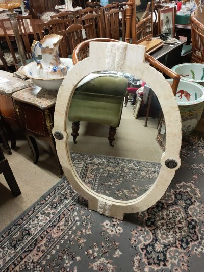 Marble effect mirror