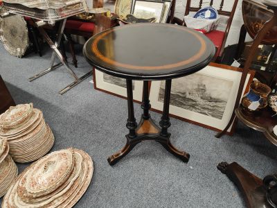 Victorian ebony circular table