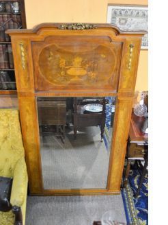 Large inlaid mirror (can be hung or mounted)