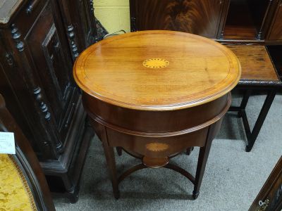 Edwardian mahogany work table