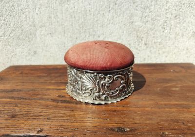 Silver framed pin cushion