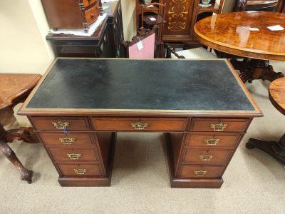 Mahogany leather top desk