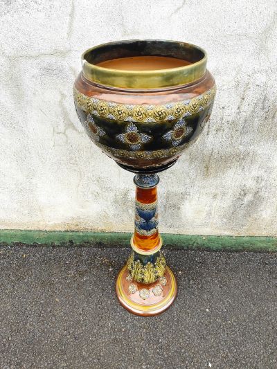 Doulton jardiniere on stand