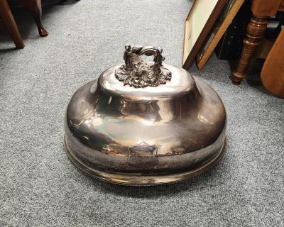 Silver plated meat dish cover