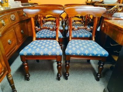 Six victorian mahogany chairs