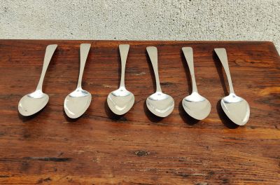 Set of six irish silver spoons (john power dublin)