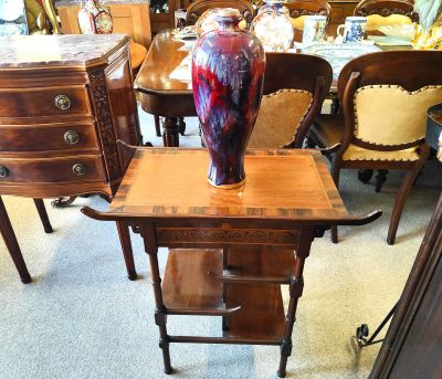 Mahogany display table 