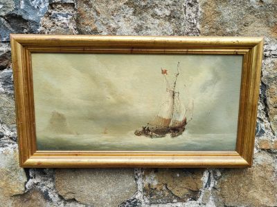 Gilt framed signed oil painting