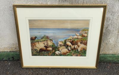 Framed watercolour