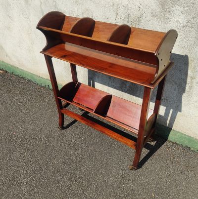 Mahogany book trough