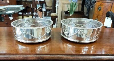 Pair of plated coasters