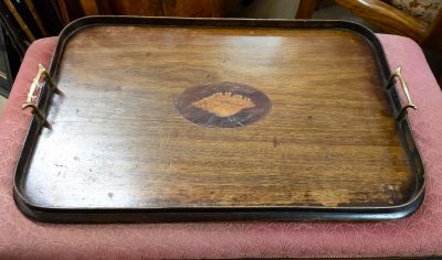 1920s oak two handles tray 