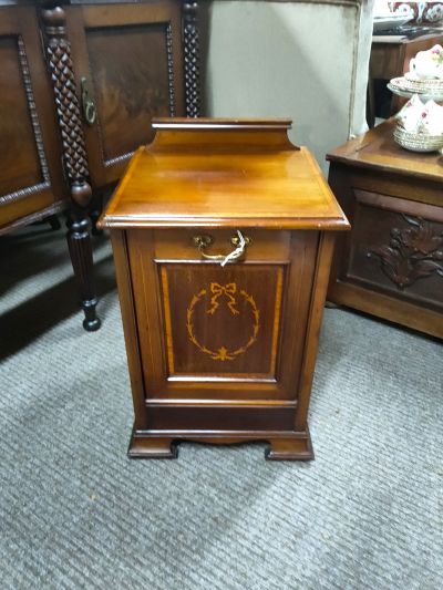 Edwardian mahogany coal box