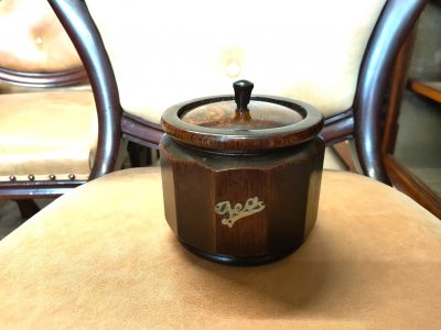 1920s wood tea caddy 