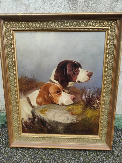 Gilt frame oil on canvas , signed