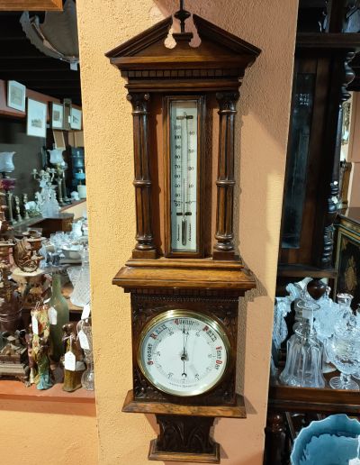 Edwardian oak cased barometer