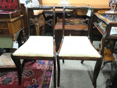 Pair of rosewood regency chairs