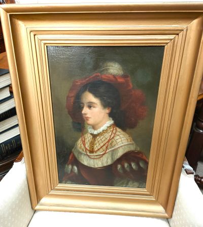 19th century gilt framed oil on canvas painting