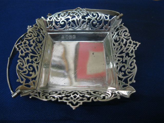 A silver basket