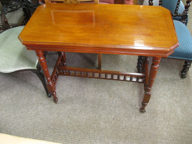 A victorian mahogany side table