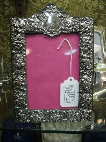 A silver photo frame