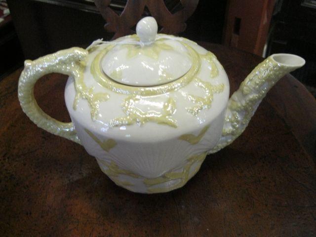 A belleek tea-pot