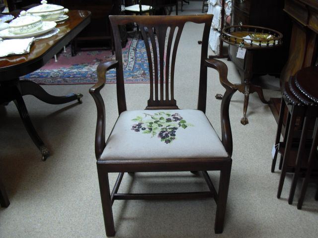 Set of Six Mahogany Armchairs
