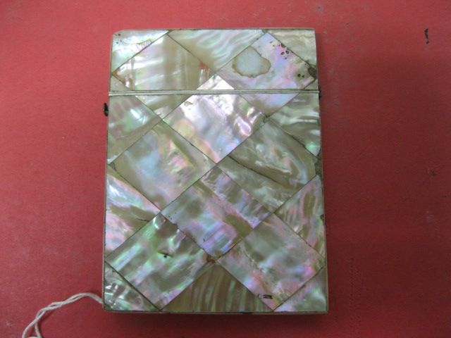 Victorian mother of pearl card case 