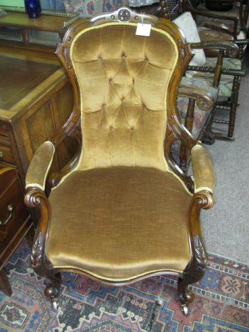 Victorian mahogany arm chair