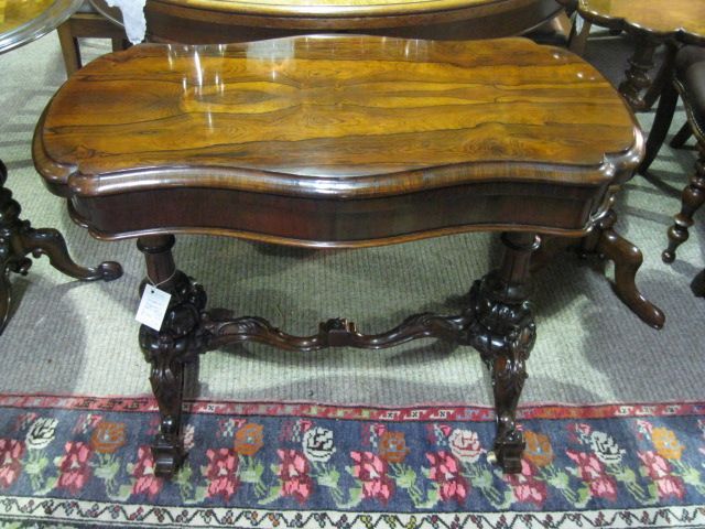 Victorian rosewood card table 