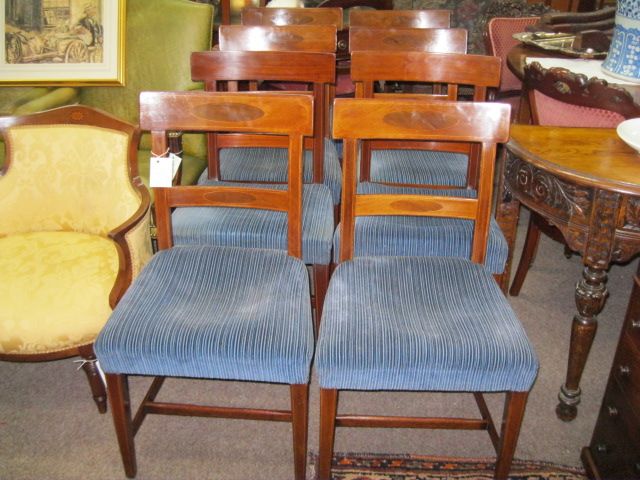 Eight 19th century mahogany chairs